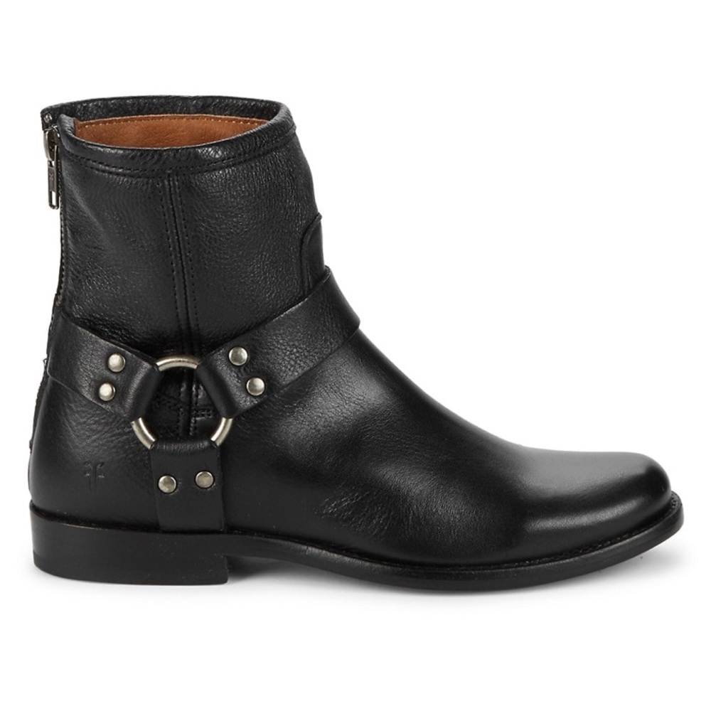 Frye Back-Zip Leather Booties